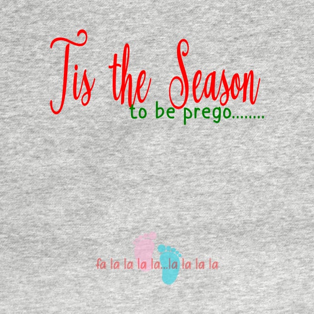 Tis the season to be prego, pregnancy announcement design by Cargoprints